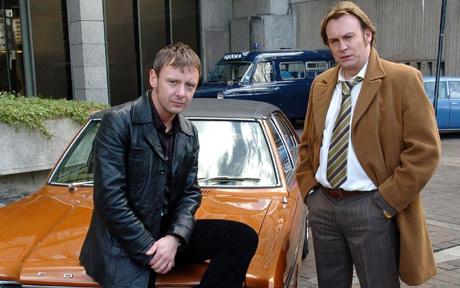 John Simm with his 'Life on Mars' co-star, Philip Glenister. Photo: Neil Jones/PA