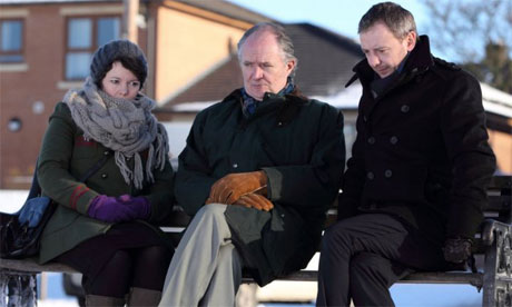 Cold comfort ... (l to r) Olivia Colman, Jim Broadbent and John Simm in Exile. Photograph: BBC/Red Productions/Matt Squire