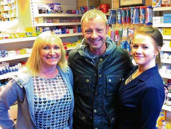Nicky (left), John Simm and Dannii