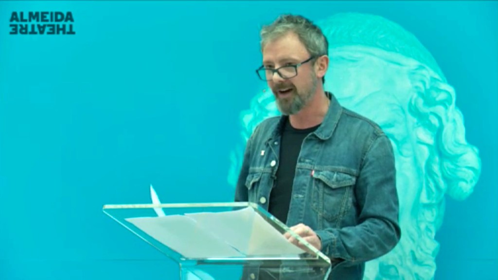 John Simm took to the stage at the British Museum to read the Iliad
