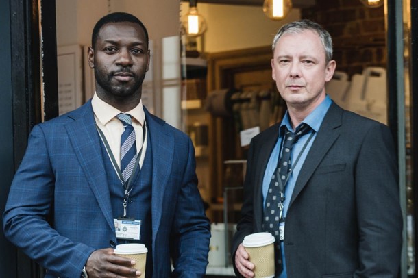 Richie Campbell who takes the role of DS Glenn Branson, joins John Simm who stars as tenacious detective Roy Grace Richie Campbell who takes the role of DS Glenn Branson, joins John Simm who stars as tenacious detective Roy Grace