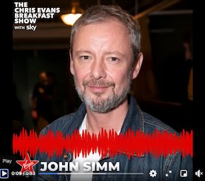 John Simm chats about new Drama ‘Grace’ on the Chris Evans Breakfast&nbsp;Show