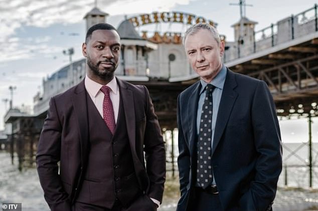 Comeback: Grace, based on Peter James' novels about Brighton detective Roy Grace, is returning to ITV for a second series (John pictured right, with Richie Campbell as DS Branson). Photo: ITV