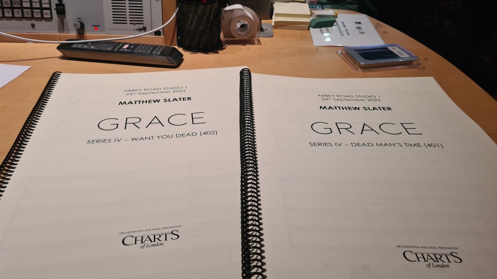 Recording music scores for 'Dead Mans Time' and 'Want You Dead' at Abbey Road Studio 1 with Composer Matt Slater | Photo: Courtesy of Kiaran Murray-Smith