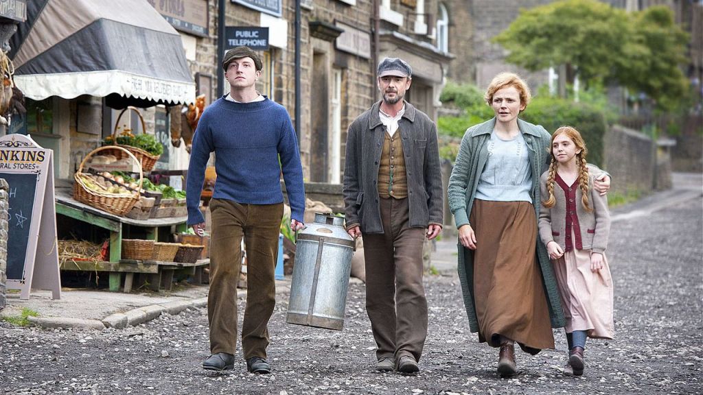 Meet the Middletons (left to right): Bert (Tom Varey), John (John Simm), Grace (Maxine Peake), Mary (Chloe Rowley) | Photo: Stuart Wood/BBC